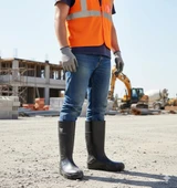 Techno Boots Poliüretan Soğuğa Dayanıklı Kısa Siyah Çizme - 1