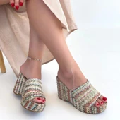 Tlay Kilim Desenli Dolgu Topuk Terlik - 4