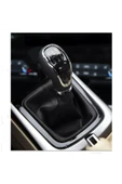 DesingONB Volkswagen Golf 5 2003-2008 İçin Uyumlu Vites Körüğü Siyah Deri Siyah Dikiş - 4