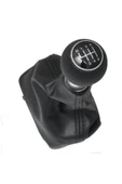 DesingONB Volkswagen Golf 5 2003-2008 İçin Uyumlu Vites Körüğü Siyah Deri Siyah Dikiş - 2