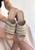 Tlay Kilim Desenli Dolgu Topuk Terlik - 2