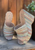Tlay Kilim Desenli Dolgu Topuk Terlik - 1