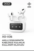 ÜSKÜDAR İLETİŞİM Dijital Ekranlı Kulaklık X36 ANC Gürültü Engelleme İOS     Android Tüm Telefonlara Uyumlu Kulaklık - 2