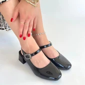 Gowe Siyah Rugan Topuklu Ayakkabı thumbnail 4