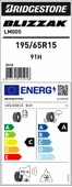Brıdgestone 195/65R15 91H M+S Sfm Blızzak Lm005 Oto Kış Lastiği (Üretim Yılı:2024) thumbnail 4