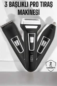 3 Başlıklı Profesyonel Tıraş Makinesi thumbnail 2