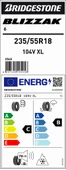 Brıdgestone 235/55R18 104V Xl M+S Sfm Blızzak 6 (4X4-Suv) Kış Lastiği (Üretim Yılı:2025) thumbnail 4
