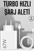 Şarj Aleti 67W Hızlı Şarj Turbo Type-C Uyumlu Şarj Adaptörü Kablosu thumbnail 2