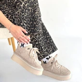 Muden Bej Süet Bağcıklı Bot thumbnail 4