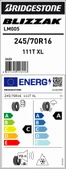 Brıdgestone 245/70R16Lt 111T M+S Sfm Blızzak Lm005 (4X4-Suv) Kış Lastiği (Üretim Yılı:2023) thumbnail 4