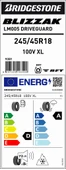 Brıdgestone 245/45R18 100V Xl M+Ssfm Blızzak Lm005Drıveguard R Oto Kış Lastiği (Üretim Yılı:2021) thumbnail 4