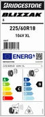 Brıdgestone 225/60R18 104V Xl M+S Sfm Blızzak 6 (4X4-Suv) Kış Lastiği (Üretim Yılı:2025) thumbnail 4