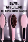 Fön Tarağı Saç Düzleştirici Sıkı Dişli Isı Ayarlı Elektriklenme Karşıtı - 5