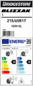 Brıdgestone 215/65R17 103V Xl Blızzak 6 (4X4-Suv) Kış Lastiği (Üretim Yılı:2025) thumbnail 4