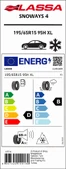 Lassa 195/65R15 95H Xl M+S Sfm Snoways 4 Oto Kış Lastiği (Üretim Yılı:2025) thumbnail 4