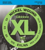 DADDARIO EXL165 BASS GİTAR TEL SETİ, XL, 45-105, LONG SCALE, NICKEL - 1