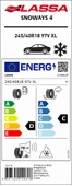 Lassa 245/40R18 97V Xl M+S Sfm Snoways 4 Oto Kış Lastiği (Üretim Yılı:2025) thumbnail 4