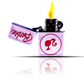 Barbie Desenli Beyaz Benzinli Çakmak thumbnail 3