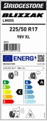 Brıdgestone 225/50R17 98V Xl M+S Sfm Blızzak Lm005 Oto Kış Lastiği (Üretim Yılı:2022) thumbnail 4