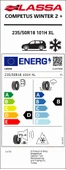 Lassa 235/50R18 101H Xl M+S Sfm Competus Wınter 2+ (4X4-Suv) Kış Lastiği (Üretim Yılı:2025) thumbnail 2