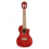 Lanikai QM-RDCEC Quilted Maple Concert Elektro Ukulele - 1