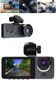 Araç İçi Dikiz Kamerası Sürüş Kaydedici 3 Lensli DVR Kamera - 2