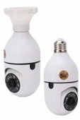 Güvenlik Kamerası Wi-Fi Özellikli 360 Derece Full Hd 1080p Ampül Kamera - 5