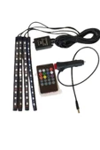 Araç İçi Ayak Altı Led 12 Led Işık Sese Müziğe Duyarlı RGB Işıklı Aydınlatma Seti - 4