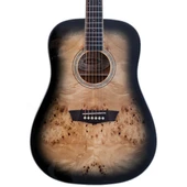 Washburn Deep Forest Burl Black Fade Akustik Gitar - 1