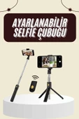 Cep Telefonu Tripod Standı Manyetik Selfie Sopa Bluetooth Uzaktan Kumandalı - 1