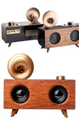 Gramafon Radyo Bluetooth Hoparlör Nostaljik Radyo FM Radyo - 4