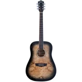 Washburn Deep Forest Burl Black Fade Akustik Gitar - 2
