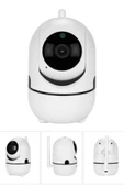 Baby Kamera Kablosuz 720P Beyaz 360 Derece Wifi Kamera Full HD 1080p - 3