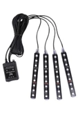 RGB Işıklı Araç İçi Aydınlatma Kumandalı 12'li Led Işık Renk Değiştirebilen - 5