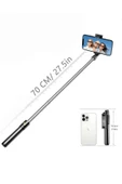 Cep Telefonu Tripod Standı Manyetik Selfie Sopa Bluetooth Uzaktan Kumandalı - 4