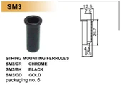BAS GİTAR KÖPRÜ ÖNÜ TEL MONTAJ YATAĞI, SİYAH, - 1