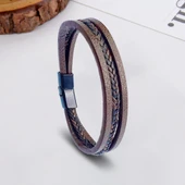 Kahverengi Siyah Saç Örgü Ve Çelik Bileklik 31833B10D2 thumbnail 2