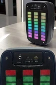 Bluetooth Hoparlör RGB Işıklı USB SD Kart Girişli Taşınabilir - 2