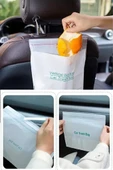 20 li Su Geçirmez Araba Çöp Poşeti Yapışkanlı Araç İçi Kusmuk Torbası Ev Ofis Kamp Oto Aksesuar thumbnail 4