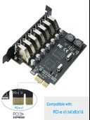 Pci-E Express 7 Port USB 3.0 Hub Çoklayıcı Çoğaltıcı Çevirici thumbnail 6