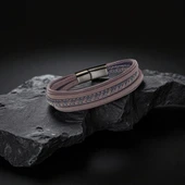 Kahve Siyah Çoklu Deri Bileklik 31833B2D4 - 2