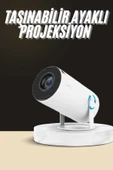 Ayaklı Projeksiyon Taşınabilir Mini Projektör Sinema Projektörü Android - 1