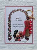 32 Adet Kişiye Özel Kına Hatırası Dağıtmalık Hediyelik Kırmızı Anahtarlık ve Paketlenmiş Kına thumbnail 1