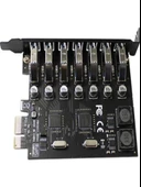 Pci-E Express 7 Port USB 3.0 Hub Çoklayıcı Çoğaltıcı Çevirici thumbnail 3