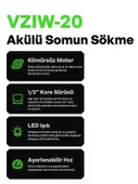 VOLTZ - 500 Nm - 1/2 - 20 Volt 5 Amper Akülü Somun Sökme Sıkma Makine Seti  (VZIW-20) - 3