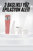 3 Başlıklı Yüz Kaş Epilasyon Aleti Değiştirilebilir Başlık Hassas Ciltlere Uygun thumbnail 1