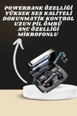 Dijital Göstergeli Powerbank Kulaklık ve 7 Kordonlu Yeni Nesil Akıllı Saat Amoled Ekran - 2