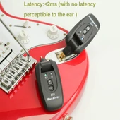 Anunnaki A10 Kablosuz Gitar Vericisi 2.4GHz 6,35mm ve 3,5mm Jak, 250 Derece Döner Fiş thumbnail 5