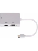 MiniDP to VGA-HDMI-DVI Çevirici Dönüştürücü Adaptör thumbnail 2