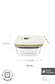 Cream Vakumlu Kapaklı Cam Saklama Kabı 0.43 Lt thumbnail 2